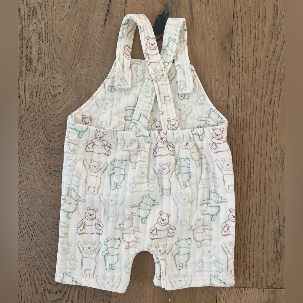 NEW Winnie The Pooh Overall Romper Shorterall Set Disney Green 18 months - Picture 3 of 9